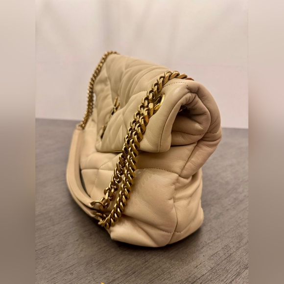 SOLD- MEDIUM Loulou Puffer Lambskin Nappa Leather Quilted Chevron YSL - Picture 2 of 16